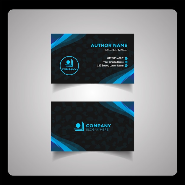 Clean modern and corporate luxury business card design template or visiting card design