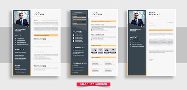 Clean Modern Resume and Cover Letter Layout Vector Template for Business Job Applications Minimalist resume cv template Resume design template cv design