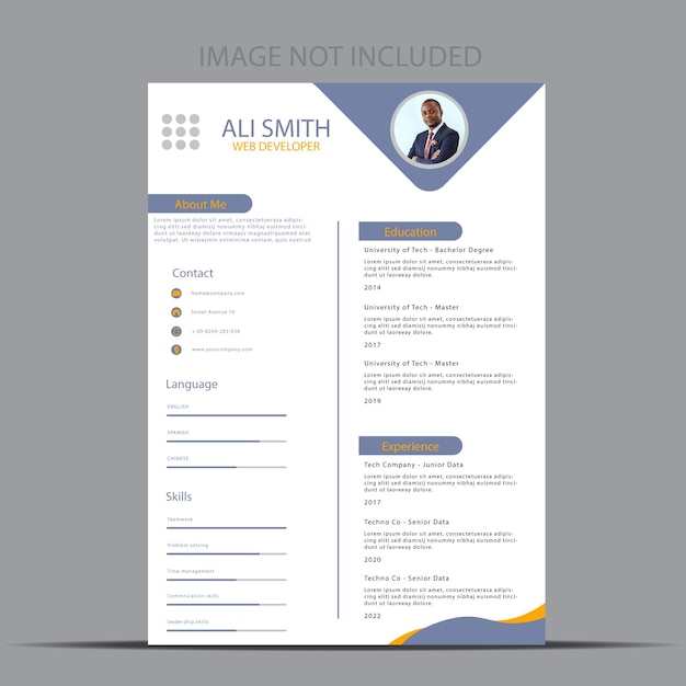 Clean and modern resume cv template