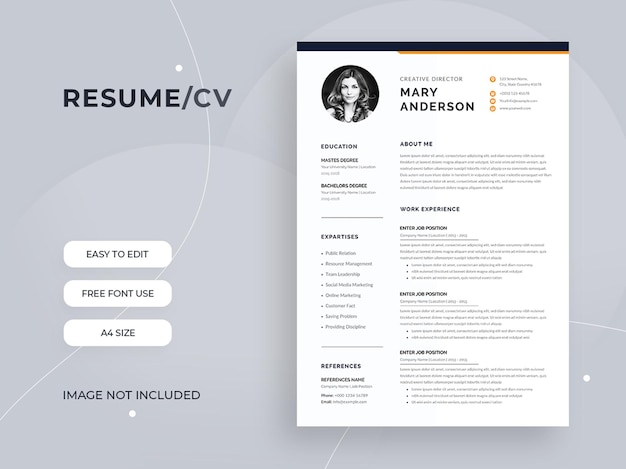 Clean Modern Resume Layout, Job Applications