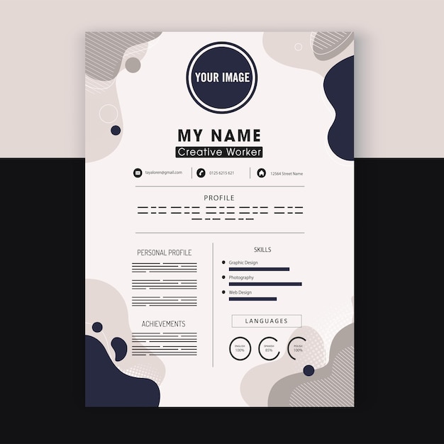 Clean and modern resume portfolio or cv template