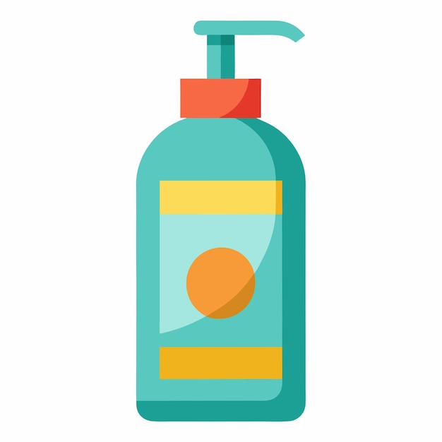 Clean and Modern Vector Design of a Shampoo Bottle Sleek and Functional