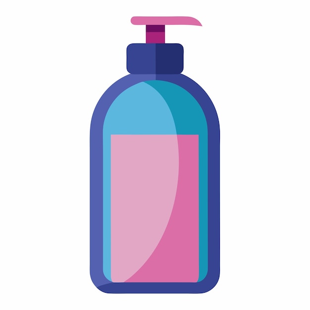 Clean and Modern Vector Design of a Shampoo Bottle Sleek and Functional