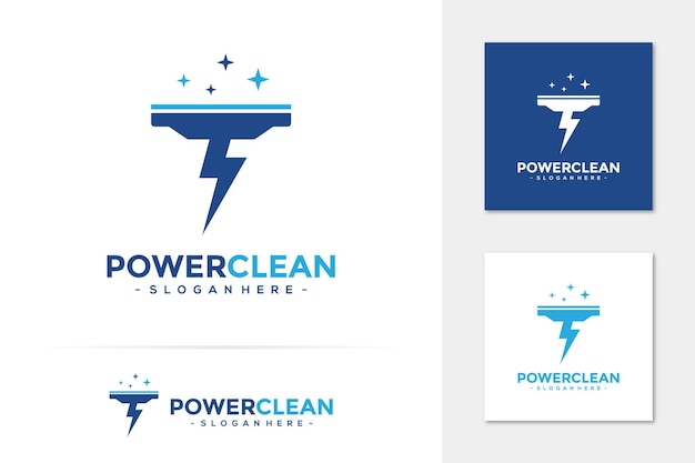 Clean power logo vector