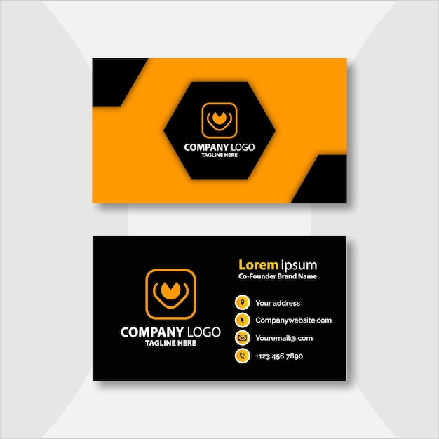 Clean professional business card template