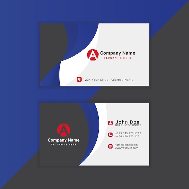 Clean professional business card template