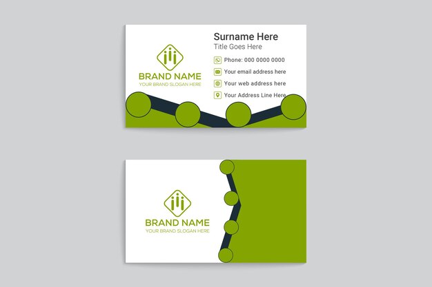 Clean professional business card template