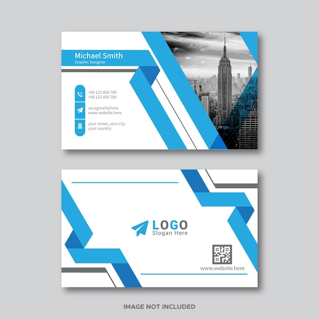 Clean professional corporate business card template