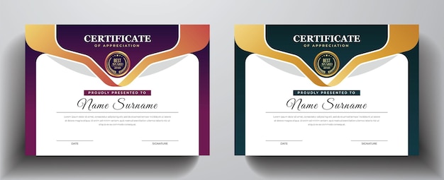 Clean and simple certificate template