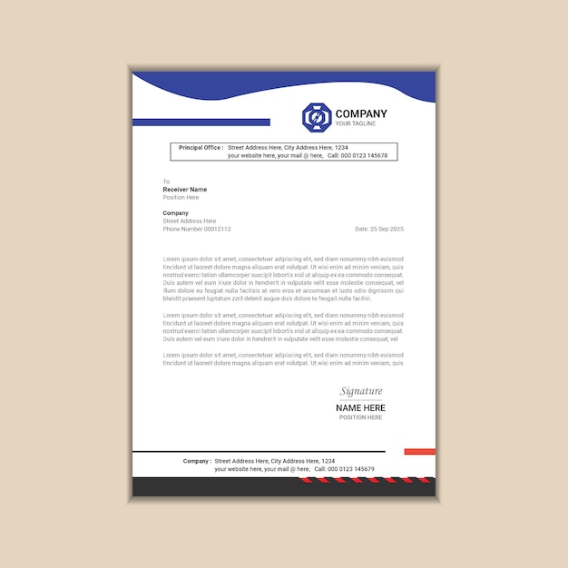 Clean and Simple Corporate Letterhead Template