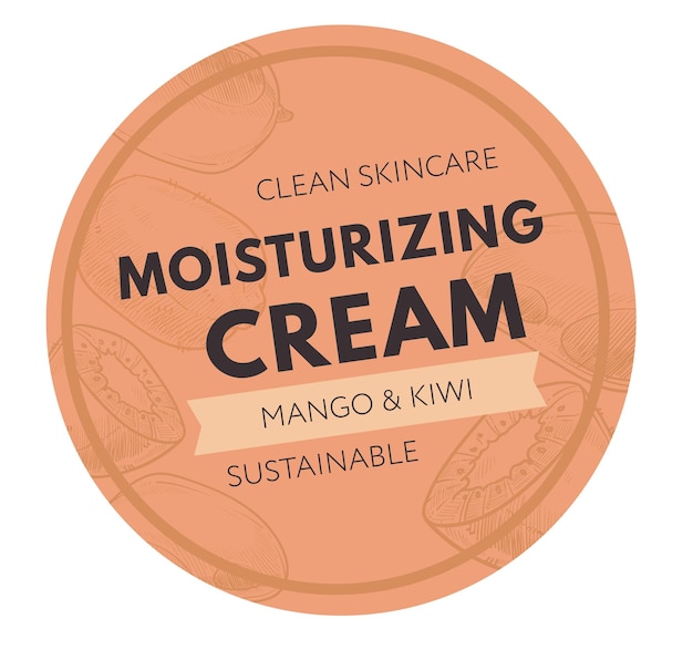 Clean skincare moisturizing cream mango and kiwi