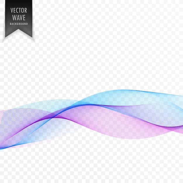 Vector clean smooth transparent vector waves