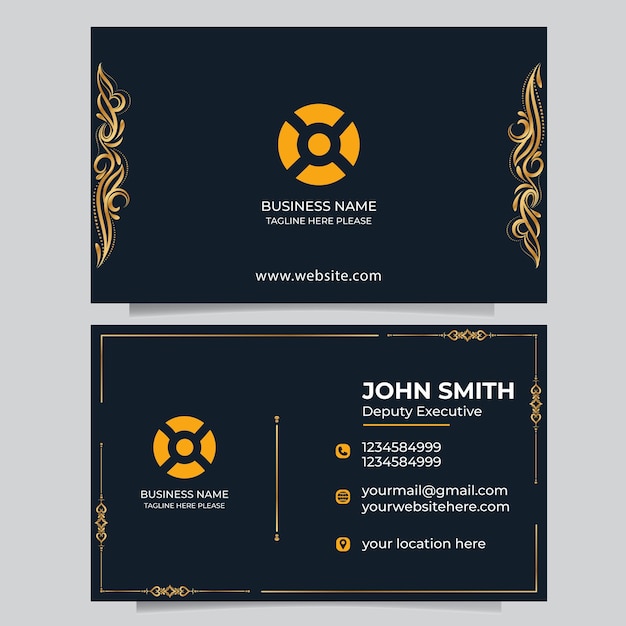 Clean style luxury modern business card template