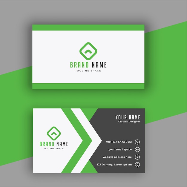 Clean style modern business card design template