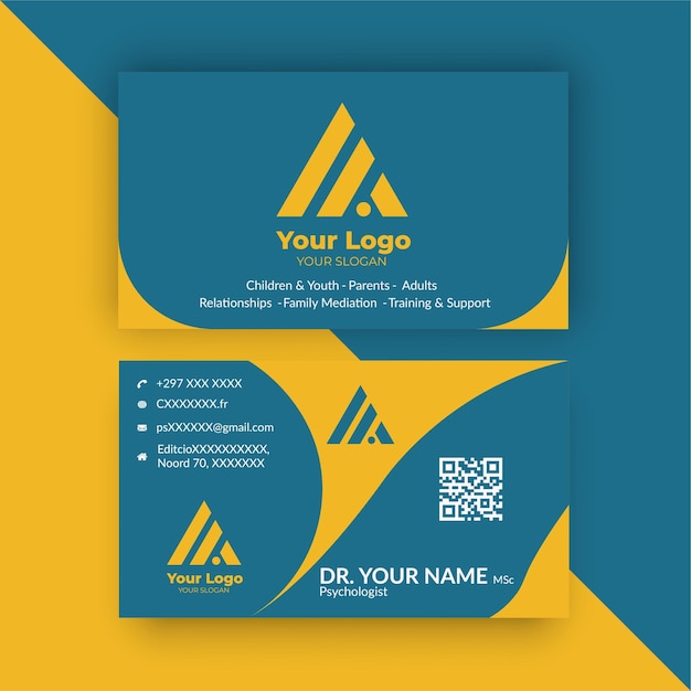 Clean style modern business card design template