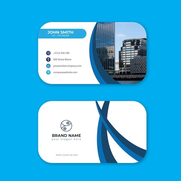 Vector clean style modern business card template