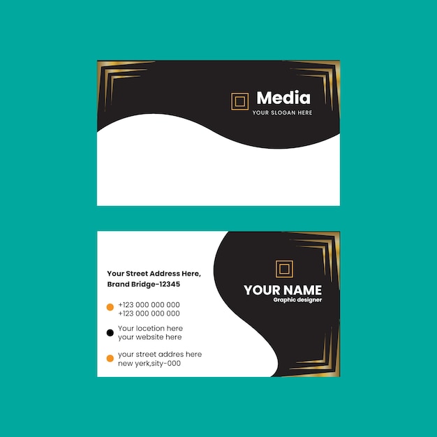 Clean style modern business card template