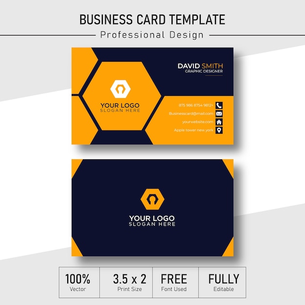 Clean style modern business card template