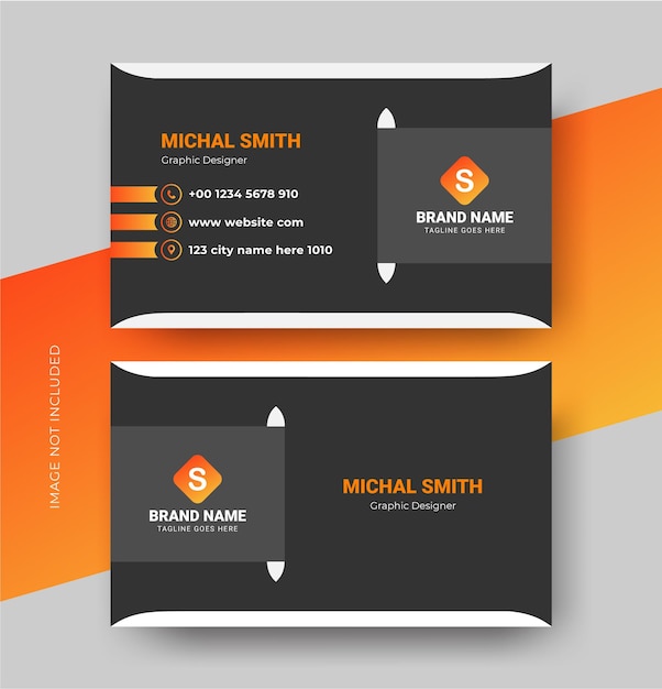 Clean style modern minimal business card or visiting card design template