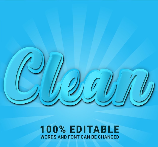 Clean text effect editable template with abstract style