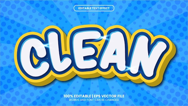 Clean text effect