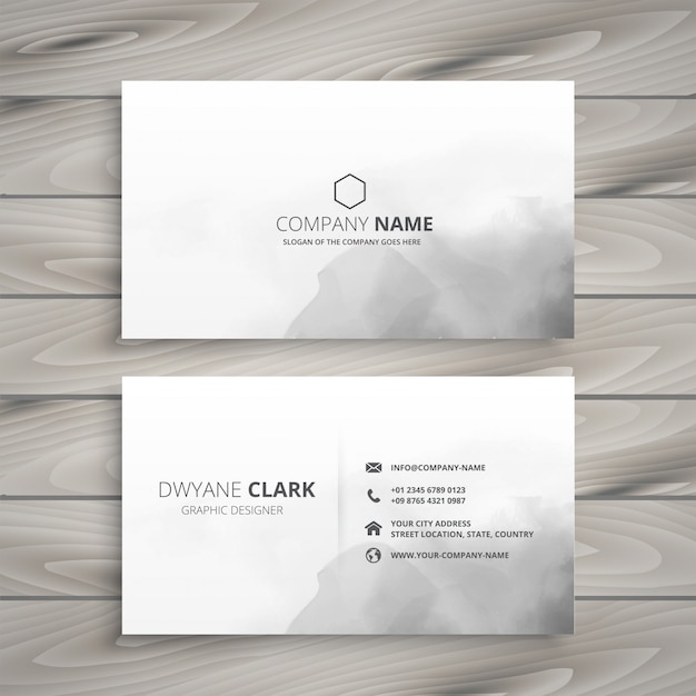 clean white business card design