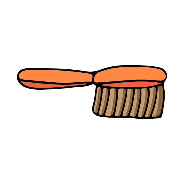 Cleaning brush colorful icon in vector Cleaning brush colorful doodle illustration in vector