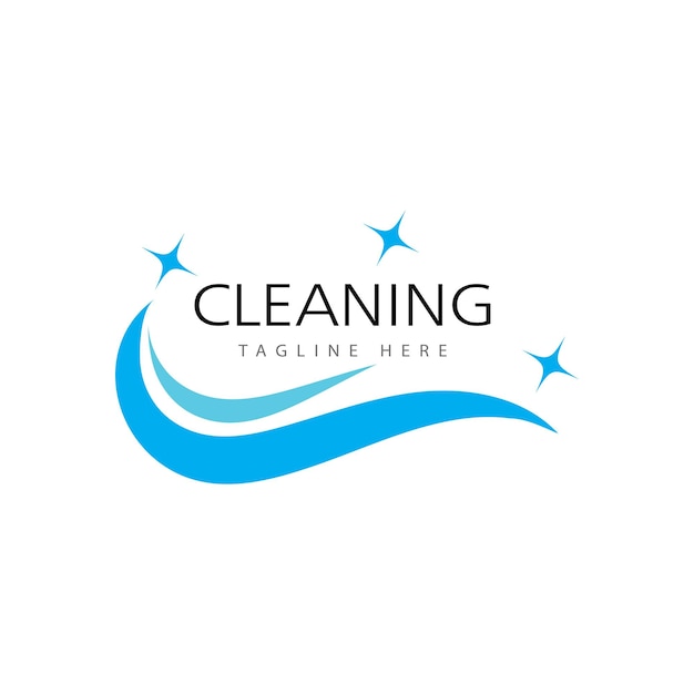 Cleaning clean service logo icon vector template