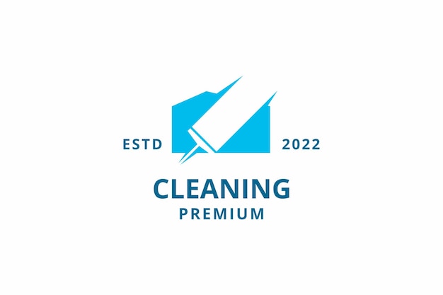 Cleaning house logo design vector