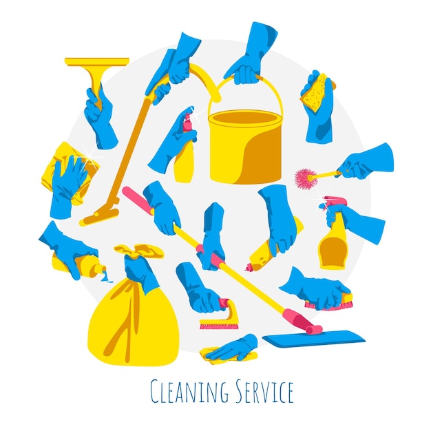 Cleaning service concept