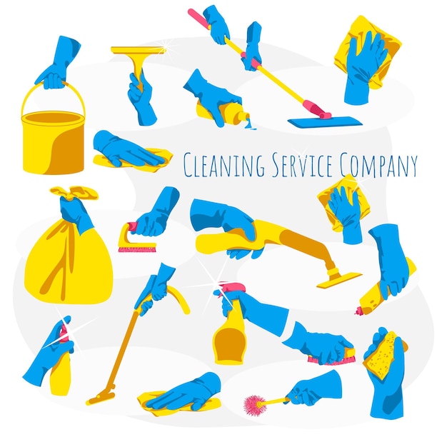 Cleaning service concept