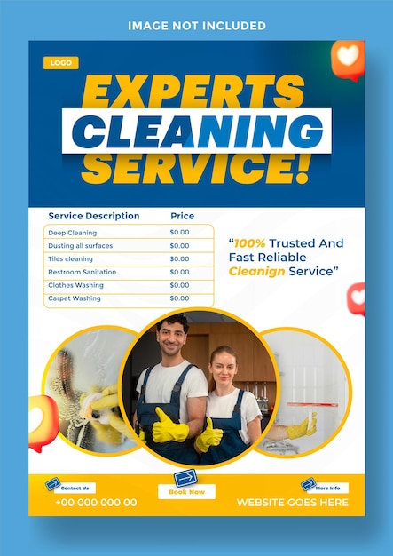 Cleaning service flyer template