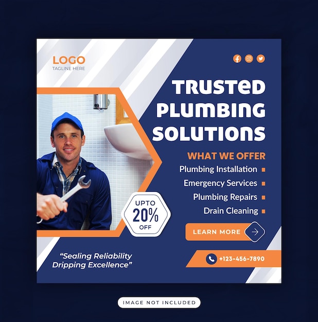 Vector cleaning service instagram flyer square flyer social media post or instagram banner template