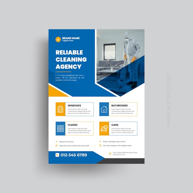 Cleaning service and Junk removal service agency flyer template