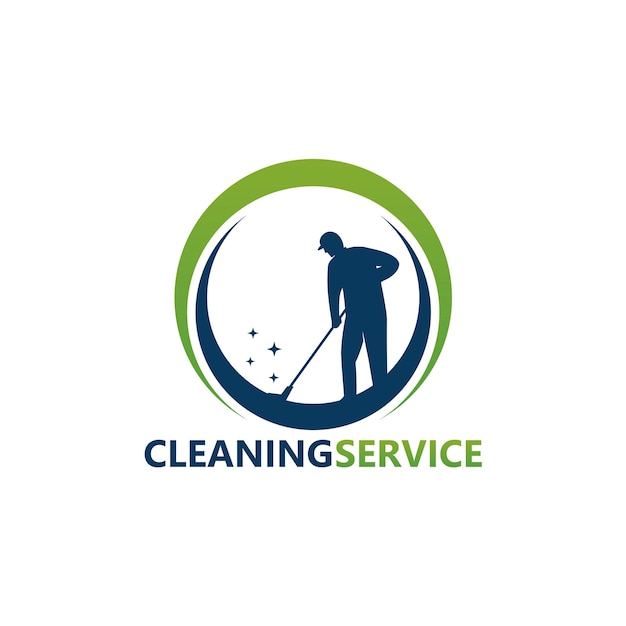 Cleaning Service Logo Template Design Vector, Emblem, Design Concept, Creative Symbol, Icon