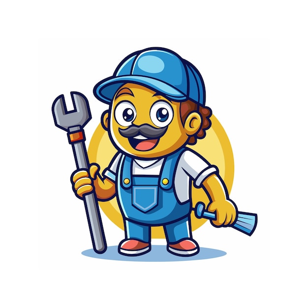 cleaning service mascot