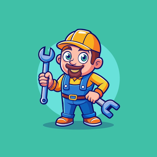 cleaning service mascot