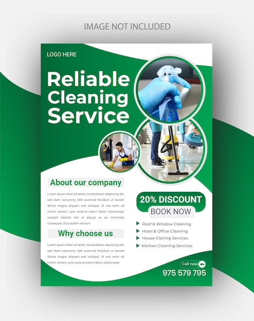 Cleaning service print flyer and poster template