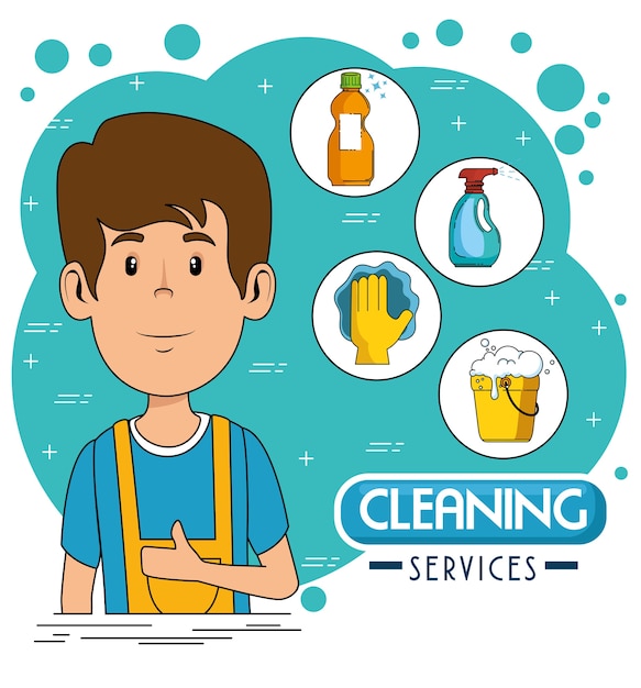 Cleaning service staff 