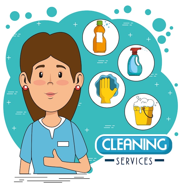 Cleaning service staff 