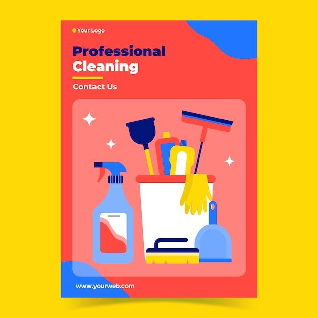 Cleaning service template design