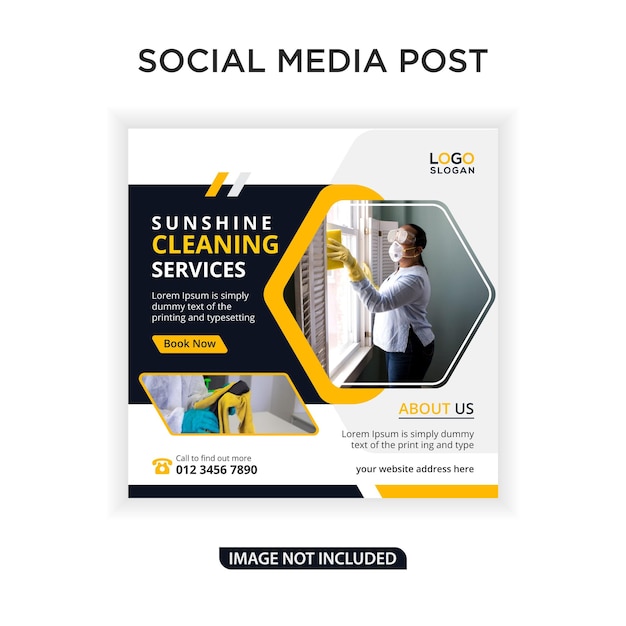 Cleaning services post banner