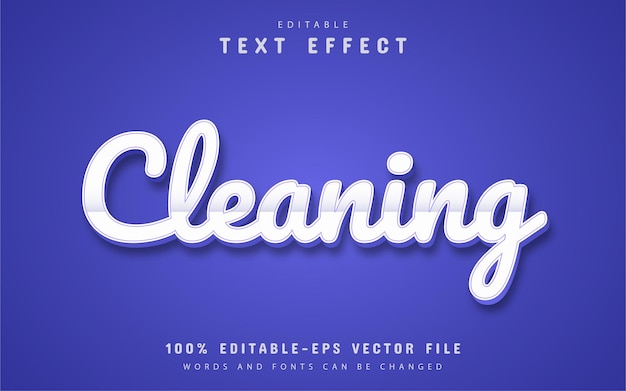 Cleaning text, editable 3d text effect