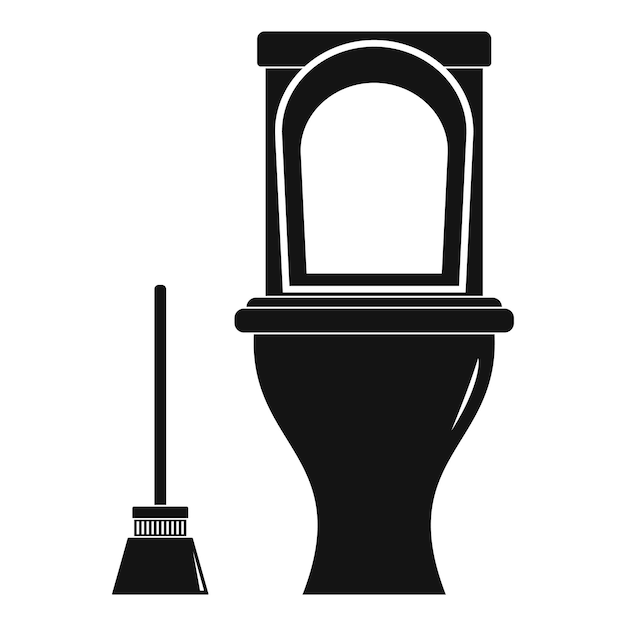 Cleaning toilet icon Simple illustration of cleaning toilet vector icon for web