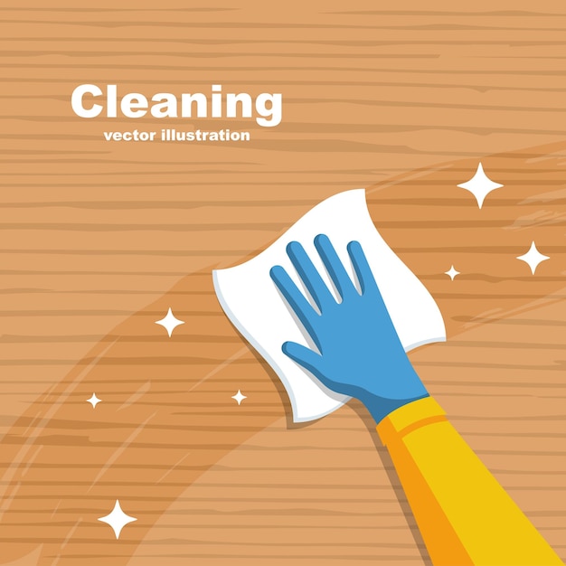 Cleaning wooden surface home or office Pollution prevention