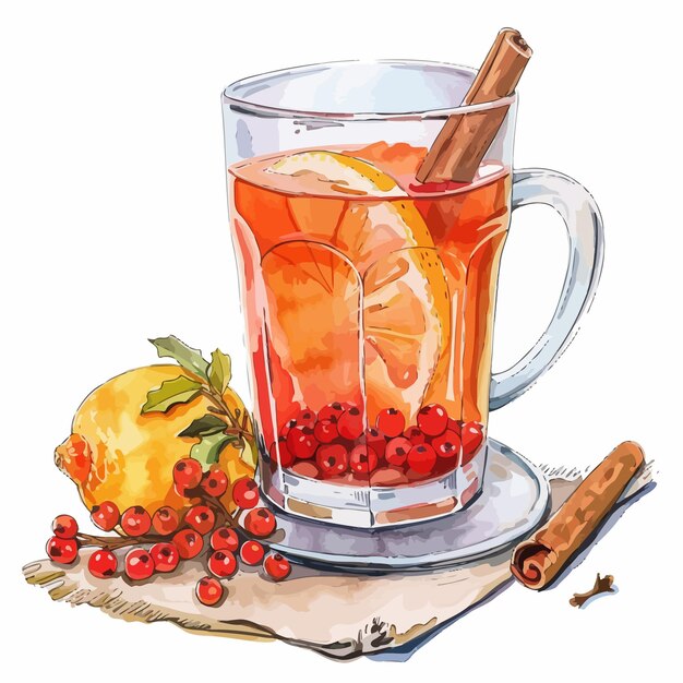 Vector clear and crisp tea illustration