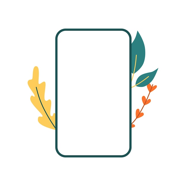 Clear phone frame vector flat isolated illustration