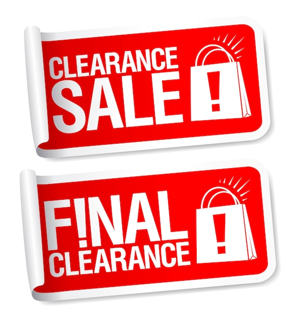 Vector clearance sale and final clearance stickers st