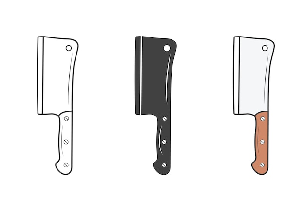 Cleaver Vector Cleaver illustration Cleaver Silhouette Restaurant Equipment Cooking Equipment