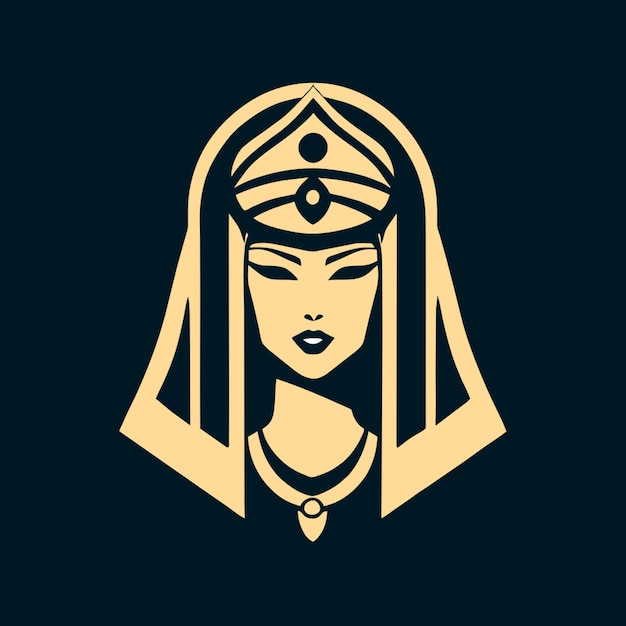 Vector cleopatra fashions logo design modern logo vector illustration flat 2